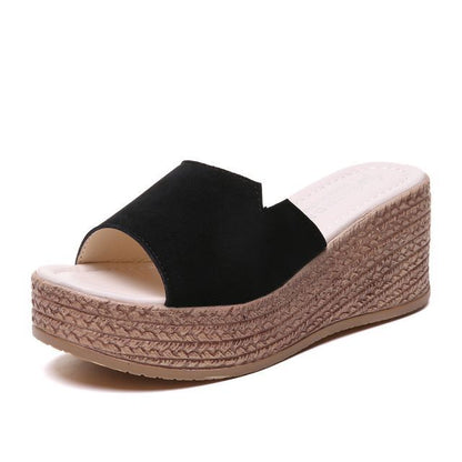 Platform Wedge-Heel Sandals Slide