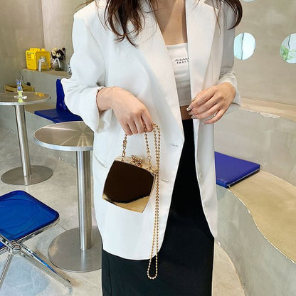 Chain Strap Box Crossbody Bag
