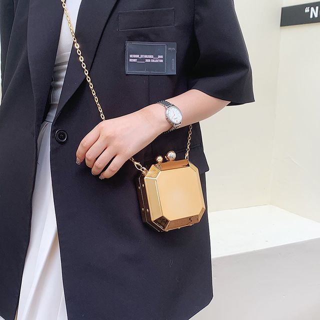 Chain Strap Geometric Crossbody Bag