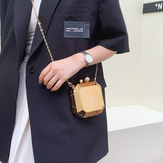 Chain Strap Geometric Crossbody Bag