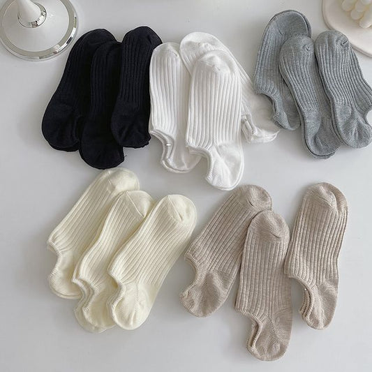 Plain Crew Socks / Set