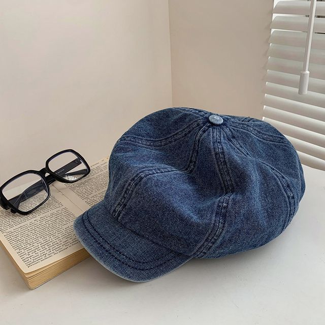 Denim Newsboy Cap