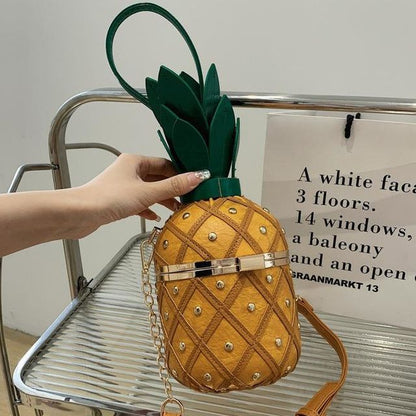 Pineapple Shaped Crossbody Box Bag