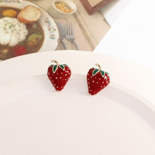 Strawberry Alloy Earring