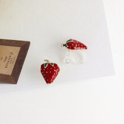 Strawberry Alloy Earring