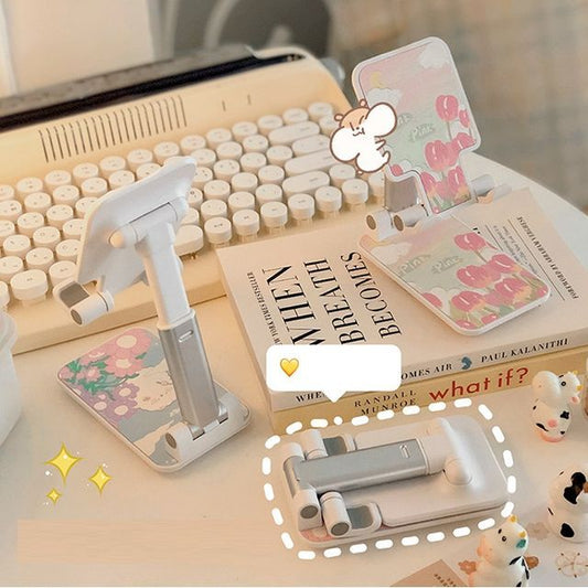 Floral Retractable Desktop Phone Stand