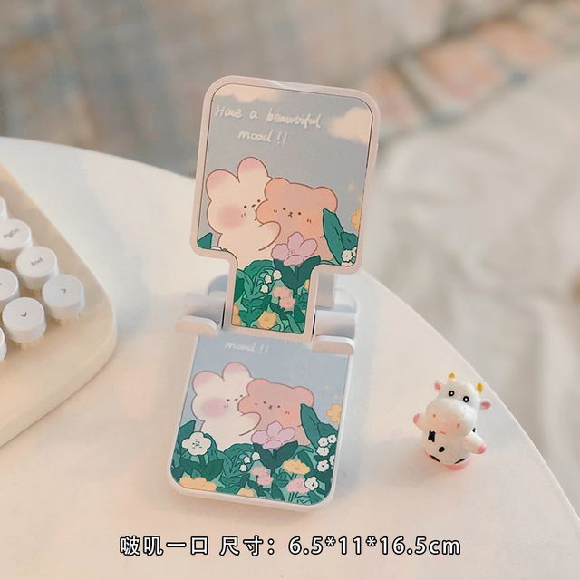 Floral Retractable Desktop Phone Stand