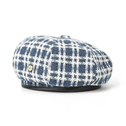Plaid Beret Hat