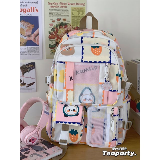 Lightweight Cartoon Print Backpack