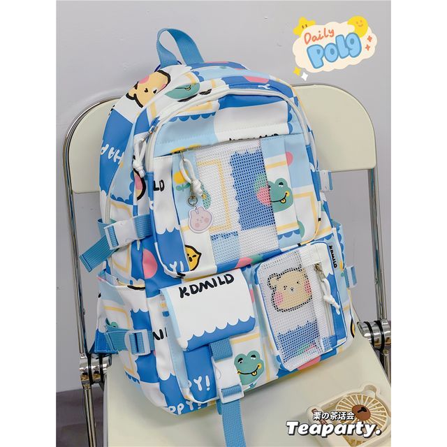 Lightweight Cartoon Print Backpack