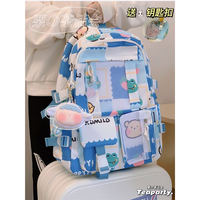 Lightweight Cartoon Print Backpack