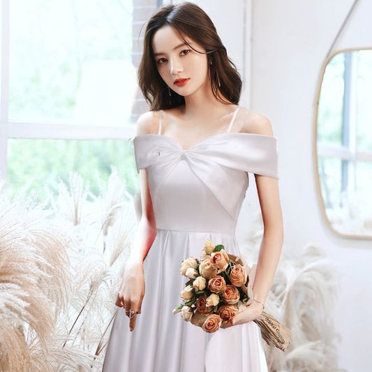 Shoulder Gown / Glitter Cocktail Off A-Line Evening Dress