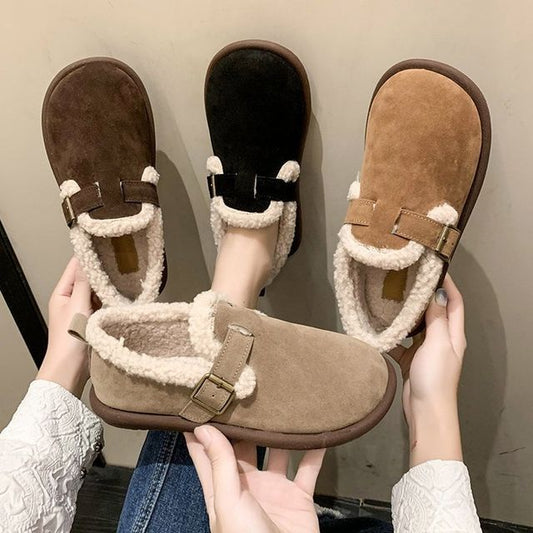 Trim Fluffy Moccasins