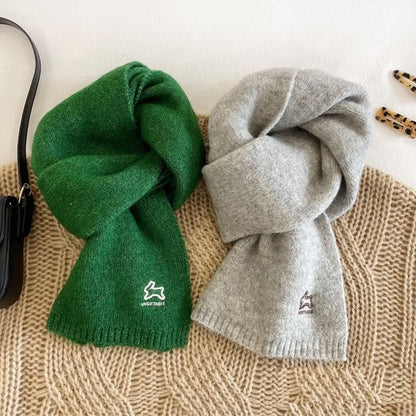 Scarf Rabbit Embroidered