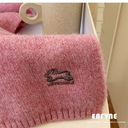 Scarf Rabbit Embroidered