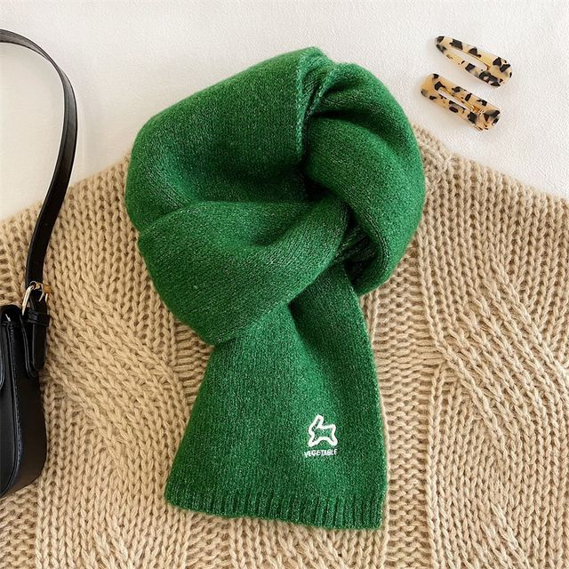 Scarf Rabbit Embroidered