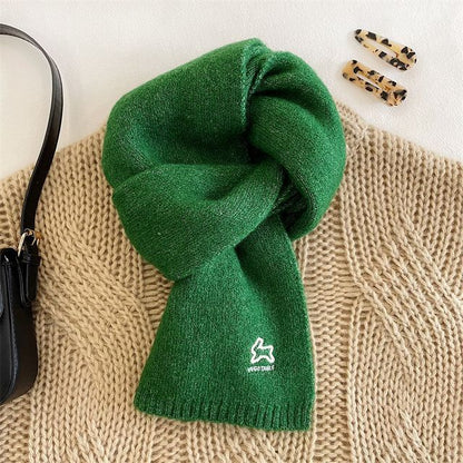 Scarf Rabbit Embroidered