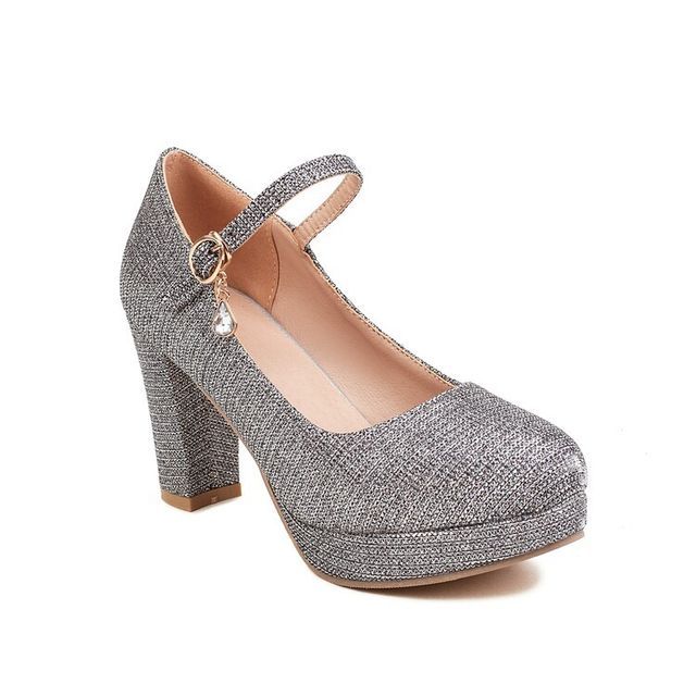 Platform Chunky Heel Mary Jane Pumps