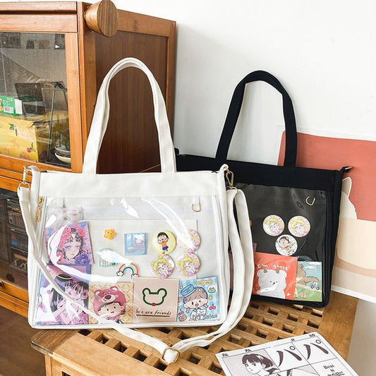 PVC Panel Canvas Tote Bag