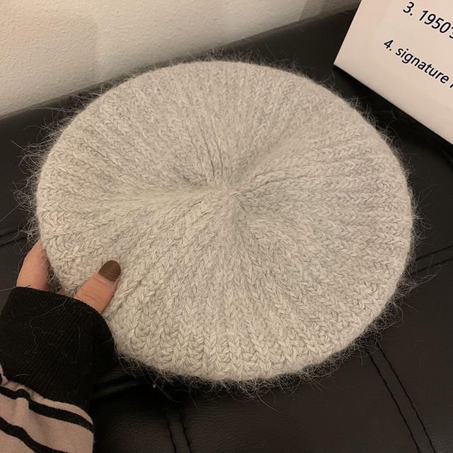 Plain Mohair Beret Hat