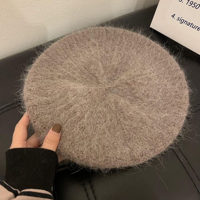 Plain Mohair Beret Hat