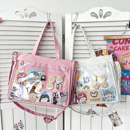 PVC Panel Canvas Tote Bag