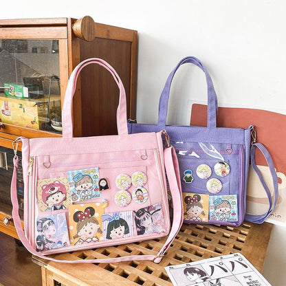 PVC Panel Canvas Tote Bag