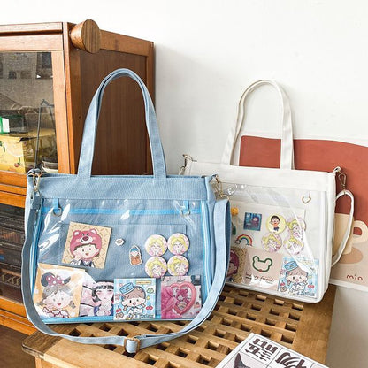 PVC Panel Canvas Tote Bag