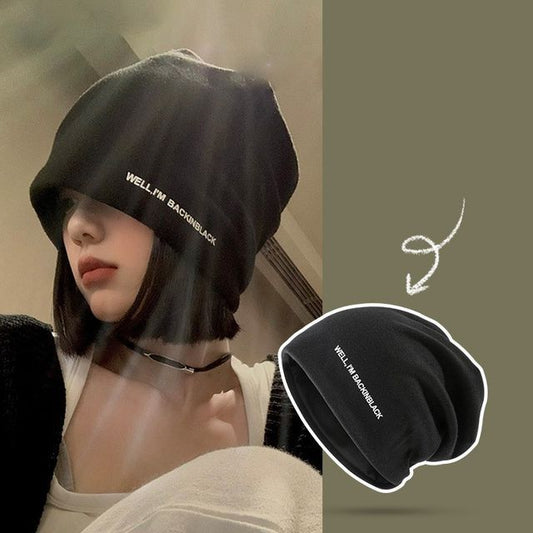 Lettering Knit Beanie