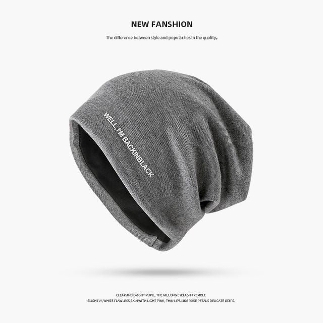 Lettering Knit Beanie