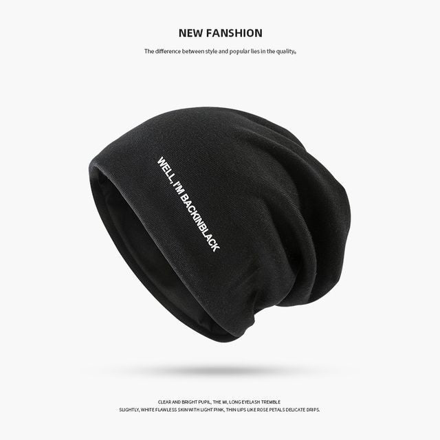 Lettering Knit Beanie