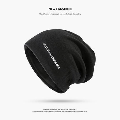 Lettering Knit Beanie