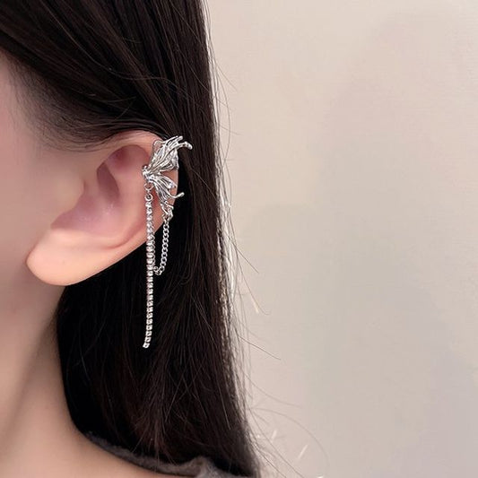 Butterfly Ear Chained Cuff
