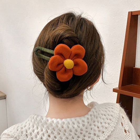 Floral Fabric Hair Clip