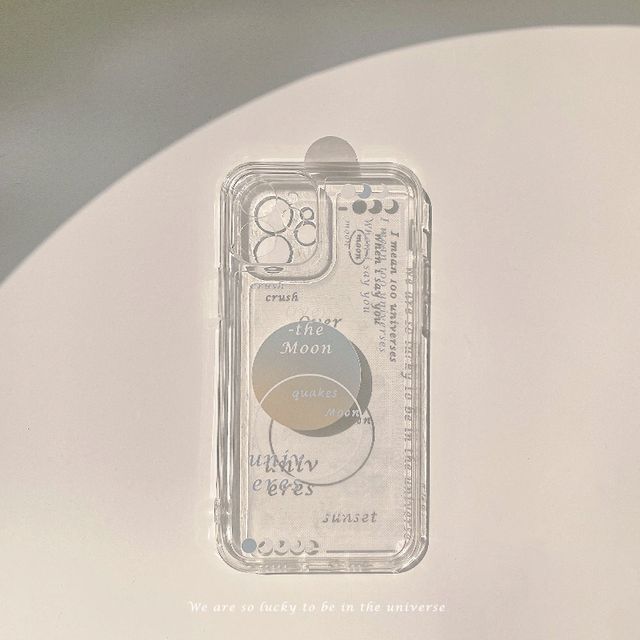 Lettering Transparent Phone Case