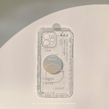 Lettering Transparent Phone Case