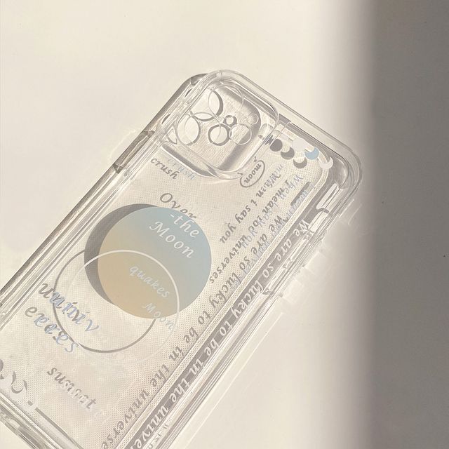 Lettering Transparent Phone Case