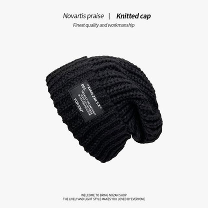 Applique Cable Knit Beanie