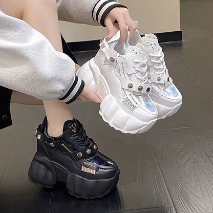 Studded Platform Sneakers