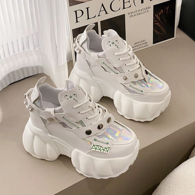 Studded Platform Sneakers