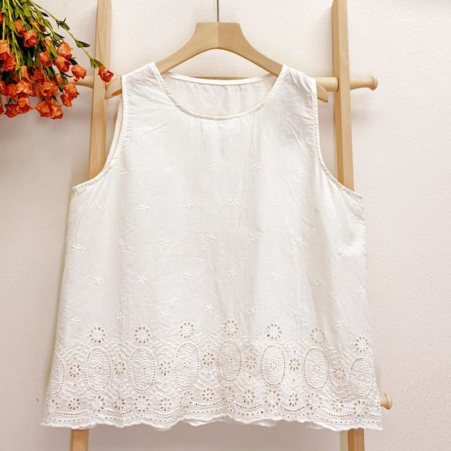 Lace-Trim Tunic Blouse
