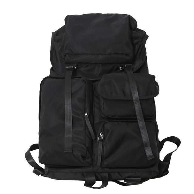 Plain Drawstring Nylon Backpack