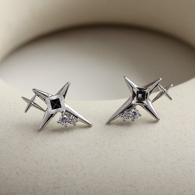 Star Rhinestone Alloy Earring