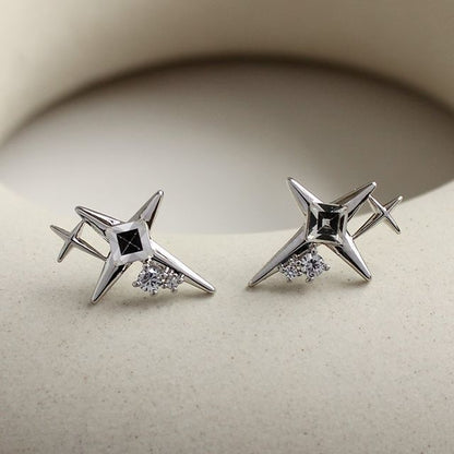 Star Rhinestone Alloy Earring