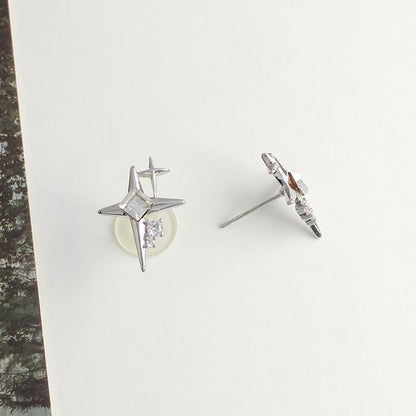 Star Rhinestone Alloy Earring