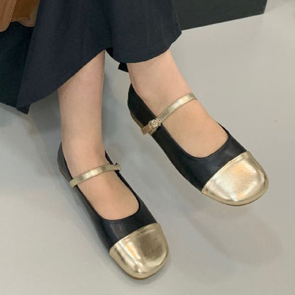 Two Tone  Mary Jane Shoes