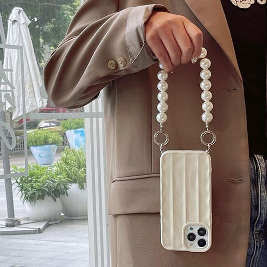 Faux Pearl Chain Phone Case