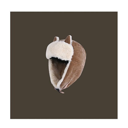 Cat Ear Chenille Trapper Hat