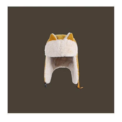 Cat Ear Chenille Trapper Hat