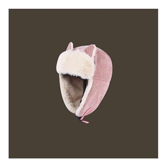 Cat Ear Chenille Trapper Hat